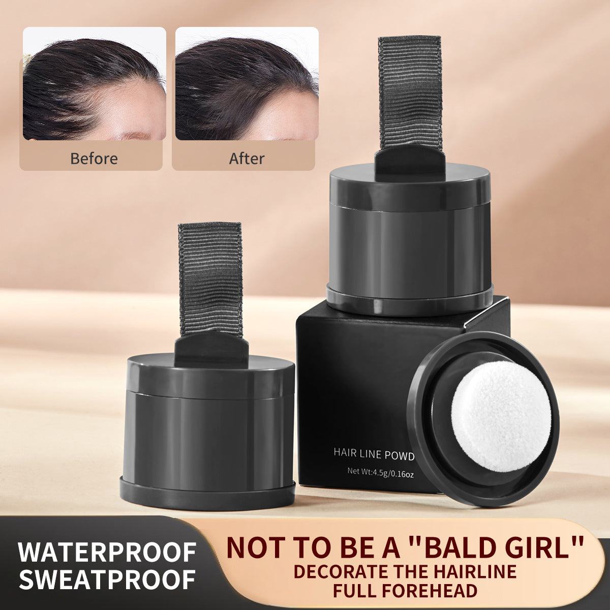 Hairline powder contouring shadow filling forehead hair replacement artifact waterproof and sweat-proof - V.I.P Digital Presence