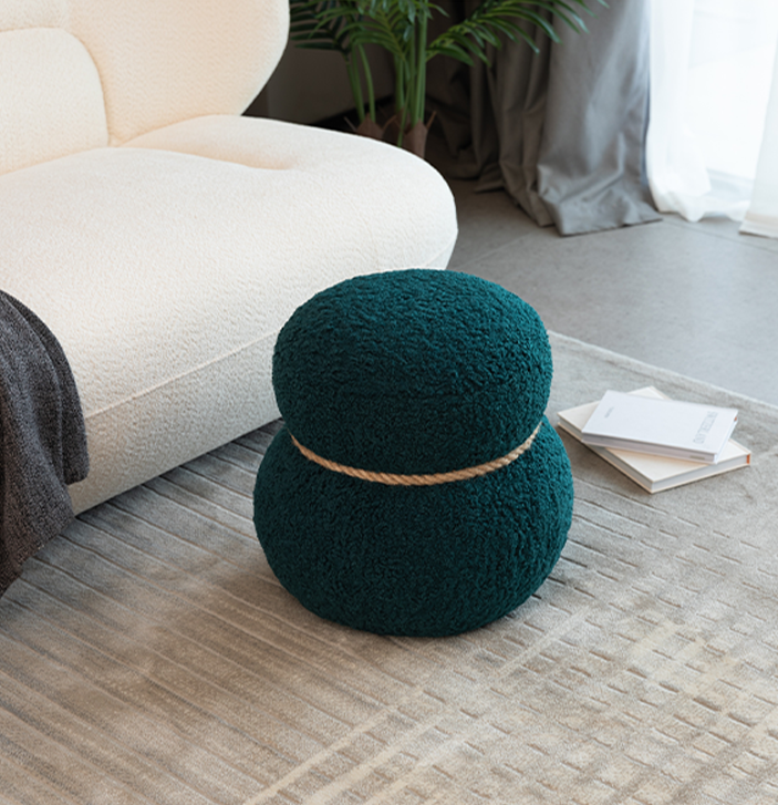 WKJ1Y Dark green snowman stool, Greig plush cushion, playful and cute, suitable for any space - V.I.P Digital Presence