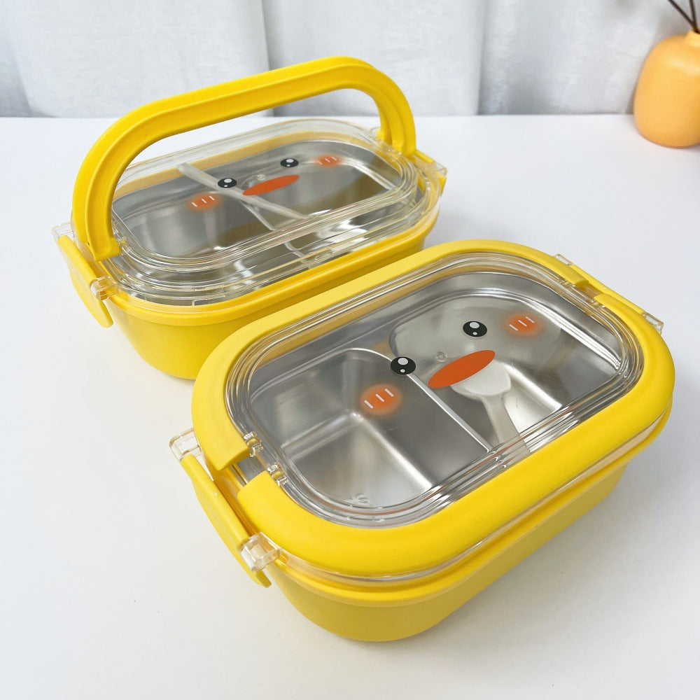 ins style high value cute large capacity compartment lunch box lunch box foldable handle lunch box - V.I.P Digital Presence
