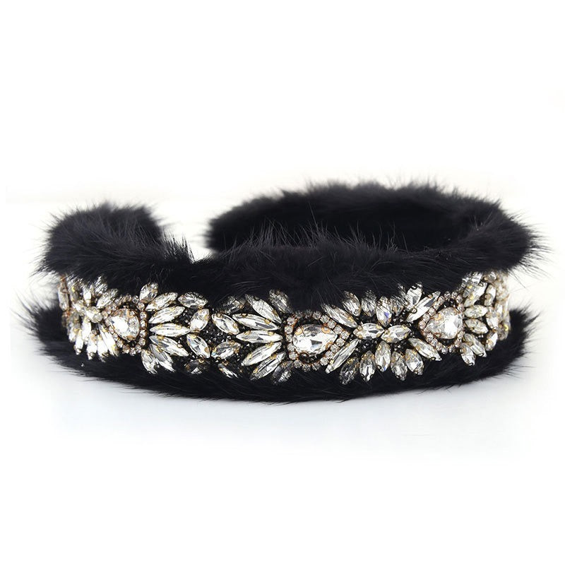 Versatile glass diamond full diamond mink velvet hair accessory - V.I.P Digital Presence