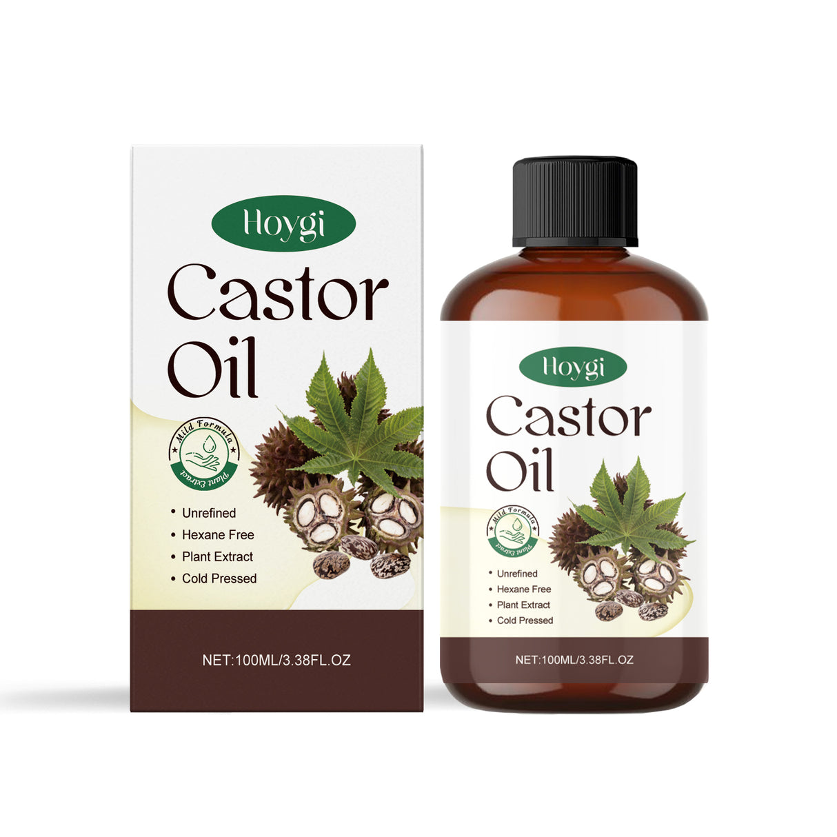 Organic Castor Oil Body Skin Nourishing Hydrating Brows Hair Hydrating Massage Oil