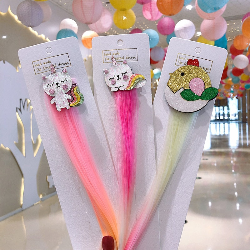 Sweet Colorful Hairpin Lovely Children Girls Hairclip Kids Cute Barrette Cartoon Extension Braider Rainbow Hair Accessories - V.I.P Digital Presence