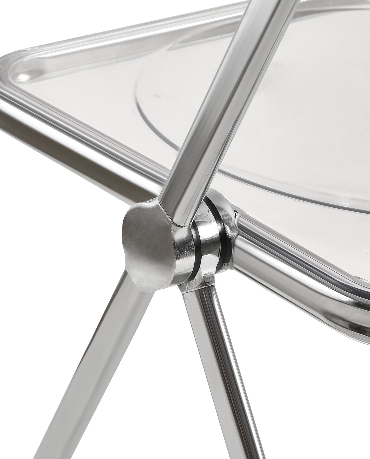 Transparent chair, stackable folding chair, PC plastic living room chair, chrome frame foldable acrylic chair, O-Clear - V.I.P Digital Presence