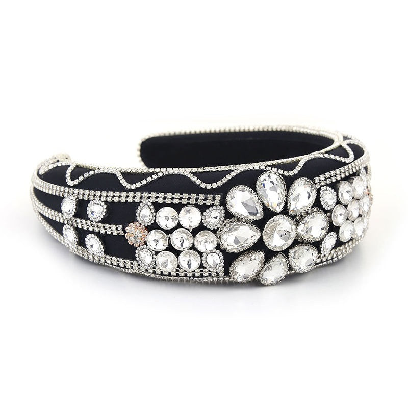 Baroque wide brimmed full diamond headband - V.I.P Digital Presence