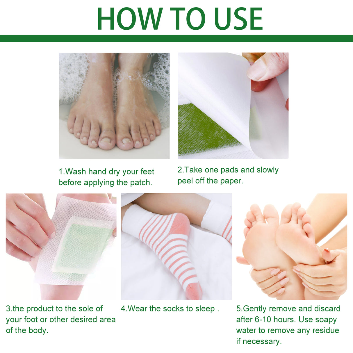 Green Tea Foot Patch, Improves Sleep Quality And Relieves Muscle Tension And Body Stress Foot Care Patch - V.I.P Digital Presence