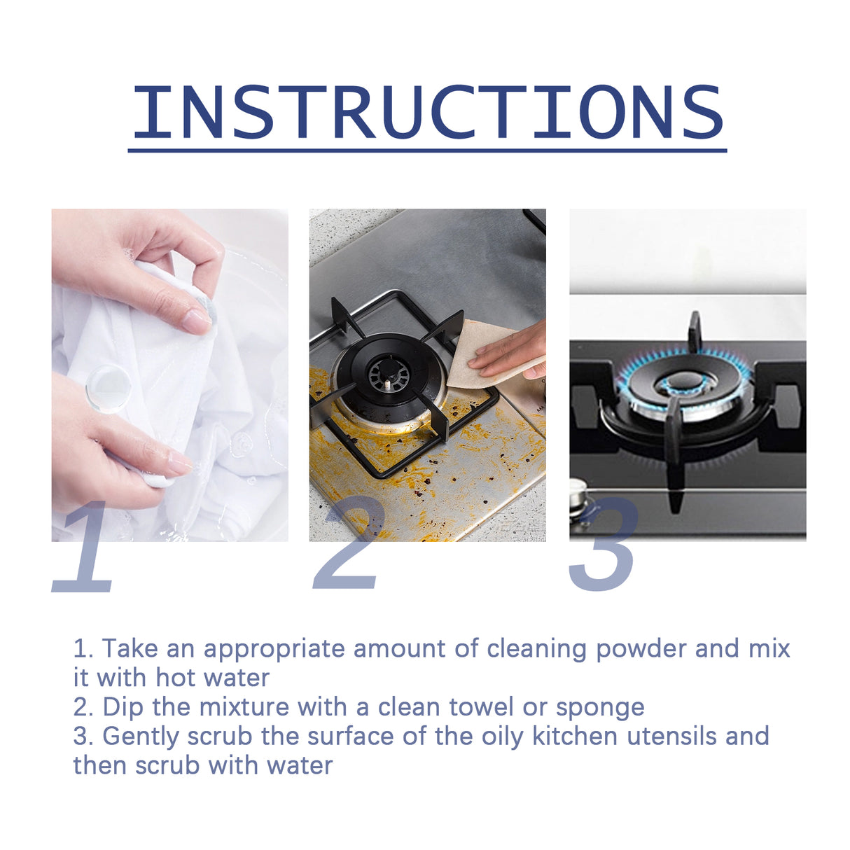 Oil Cleaning Powder, Kitchen Range Hood Stove Oil Rust Dirt Cleaning Powder - V.I.P Digital Presence