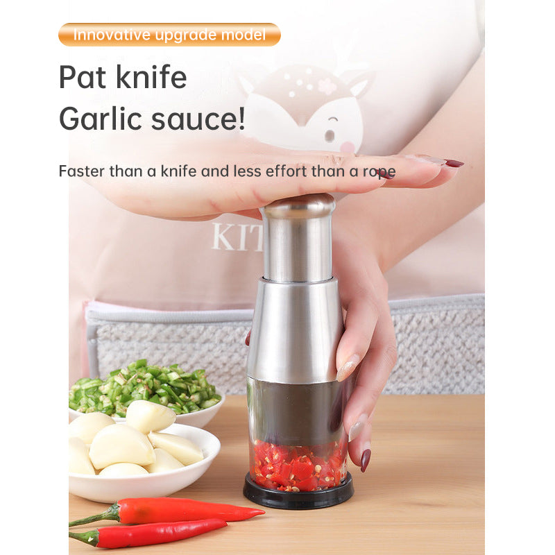 Manual Patting Knife, Stainless Steel, All Steel, Multifunctional Garlic Pester, Household Kitchen Cutter, Garlic Pester - V.I.P Digital Presence