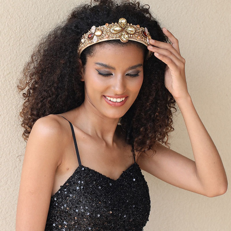 Fashionable retro wide edge sponge compression headband - V.I.P Digital Presence