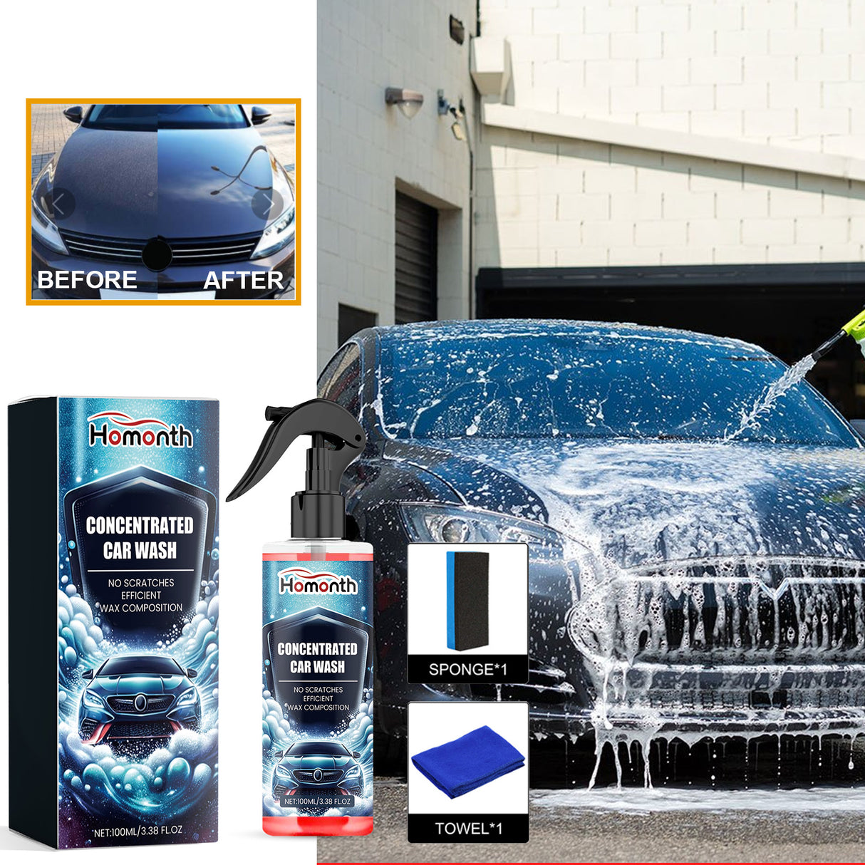 Concentrated Car Wash, Car Exterior Renovation Cleaning Decontamination Care And Maintenance Cleaning Agent - V.I.P Digital Presence