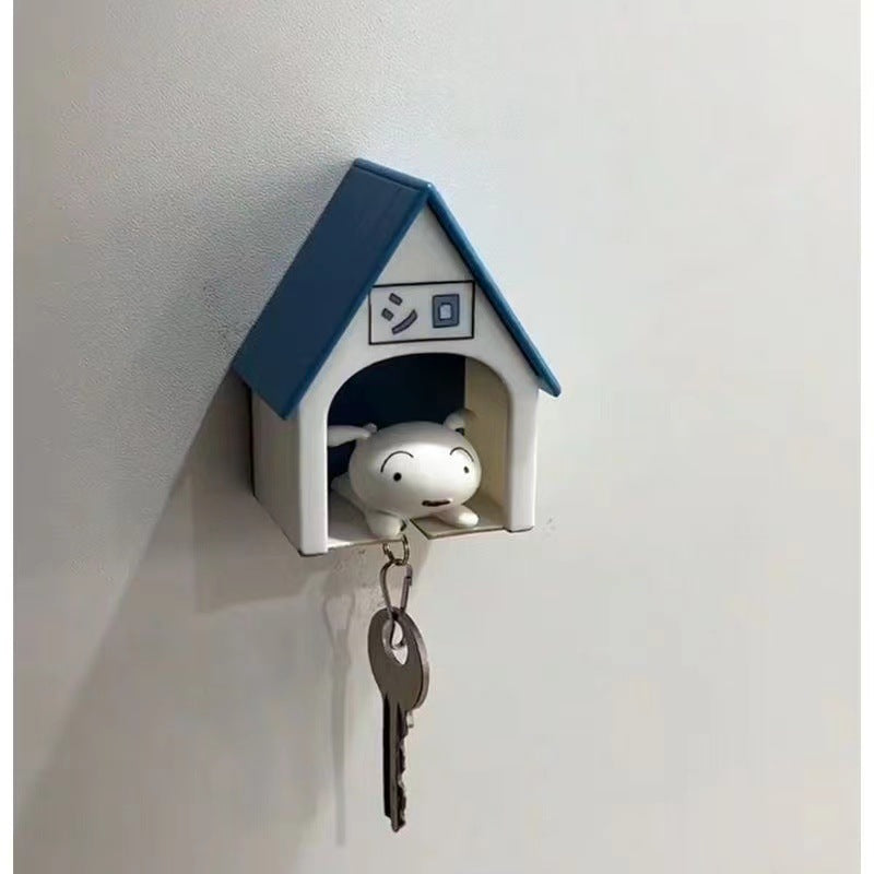 Crayon Shin chan couple keychain refrigerator sticker Simpson family flying house travel notes mobile castle couple pendant - V.I.P Digital Presence