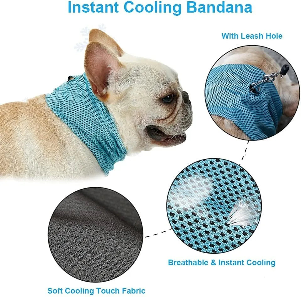 Dog Cooling Bandana Ice Pet Cooling Collar for Hiking Traveling Pet Supplies - V.I.P Digital Presence