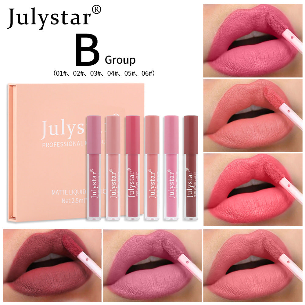 Lip And Cheek High Value Makeup Non-Flaking And Non-Sticky Cup Watery Mirror Enzyme Lip Glaze Set - V.I.P Digital Presence