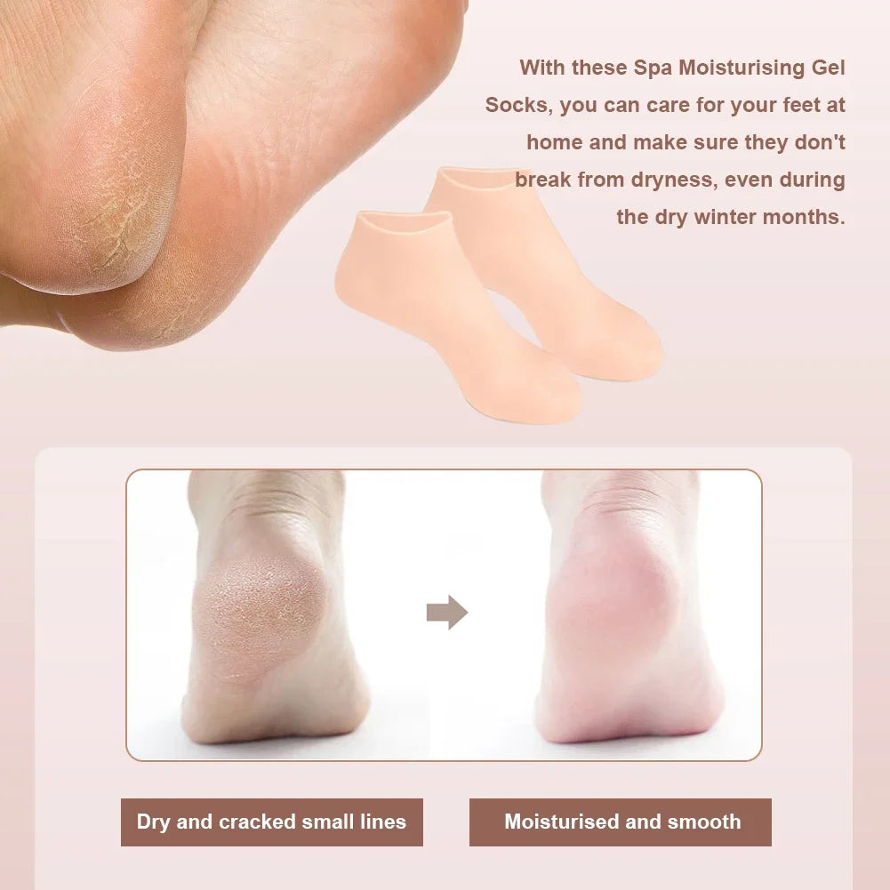 Silicone Socks Moisturizing Gel Socks Exfoliating and Preventing Dryness Spa Foot Care Tool Cracked Dead Skin Remove Protector - V.I.P Digital Presence
