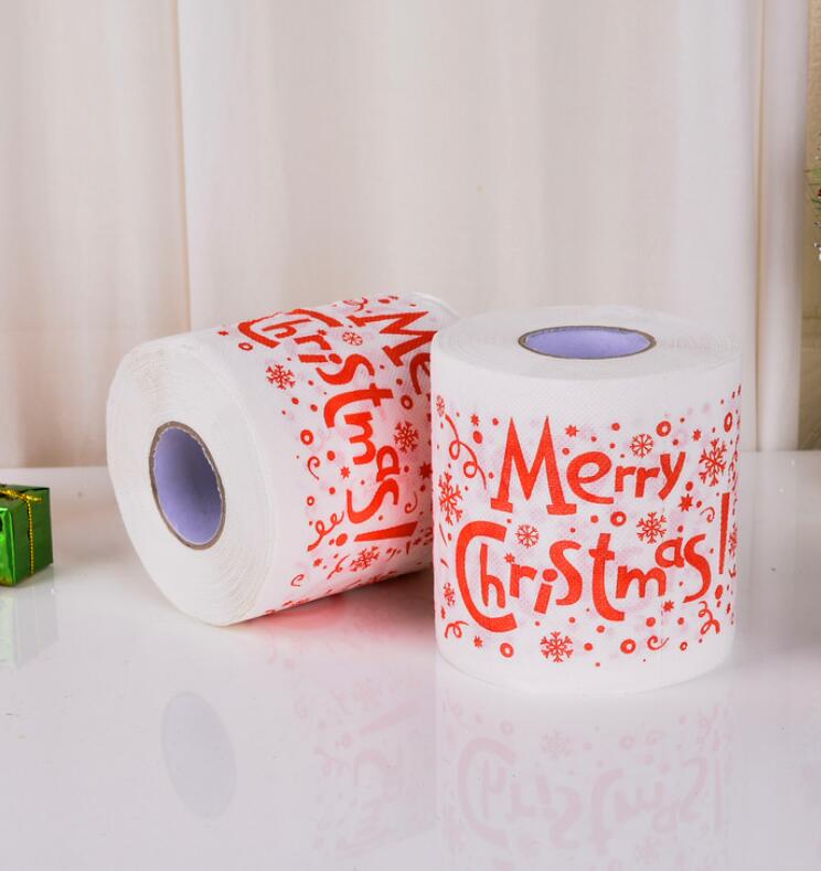 Christmas Pattern Printing Roll Toilet Paper Household Tissue Bathroom Web Q0KD - V.I.P Digital Presence