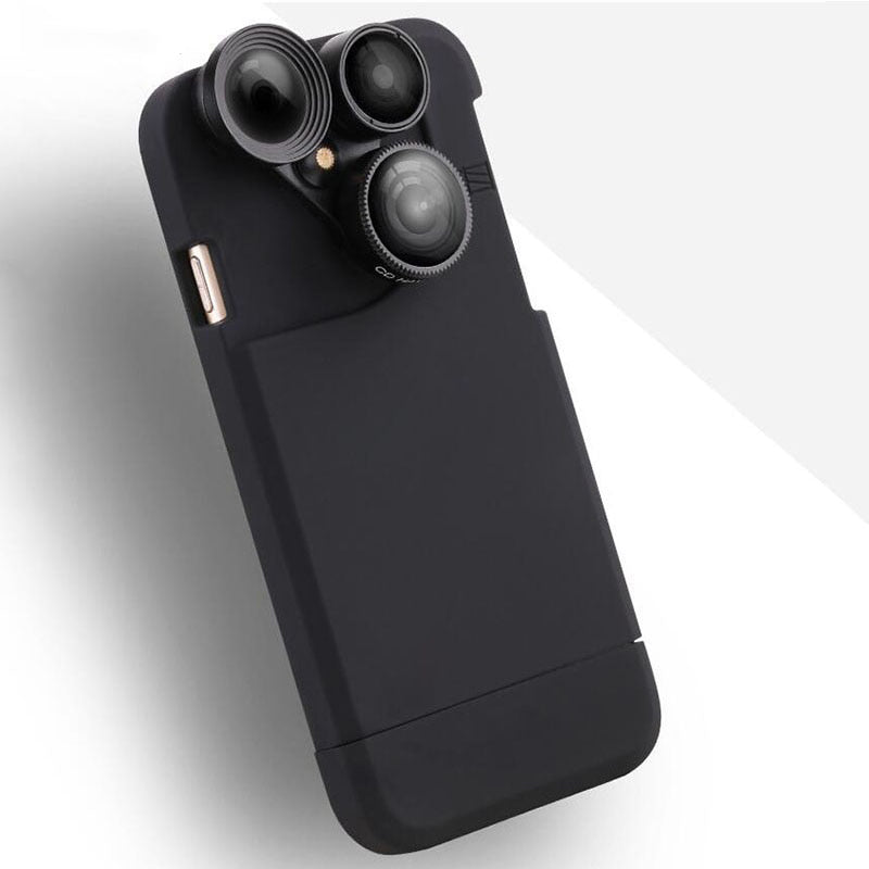 4 In 1 Telescope lense Mobile Phone Case for Iphone x 8plus 7 plus 6 plus 8 7 6s Camera lenses Outdoor Hunting - V.I.P Digital Presence