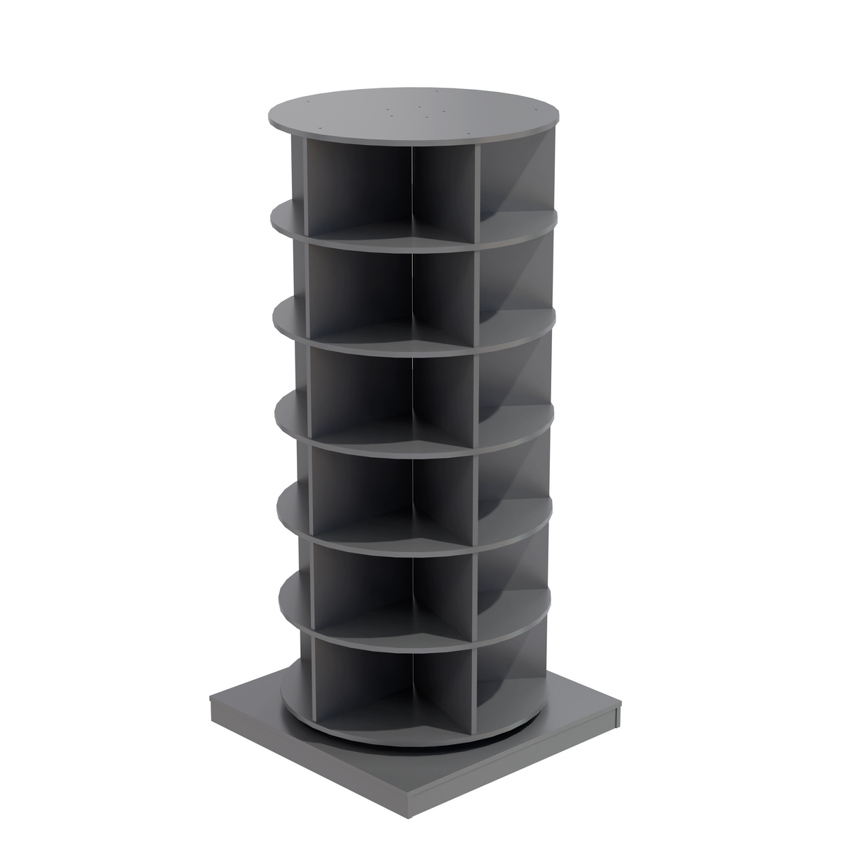 Grey 360 Rotating shoe cabinet 6 layers - V.I.P Digital Presence