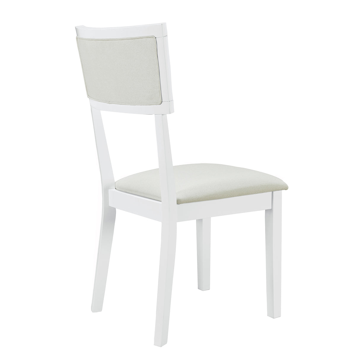 TOPMAX Farmhouse 6-Piece Trestle Dining Table Set with Upholstered Dining Chairs and Bench 59inch, White