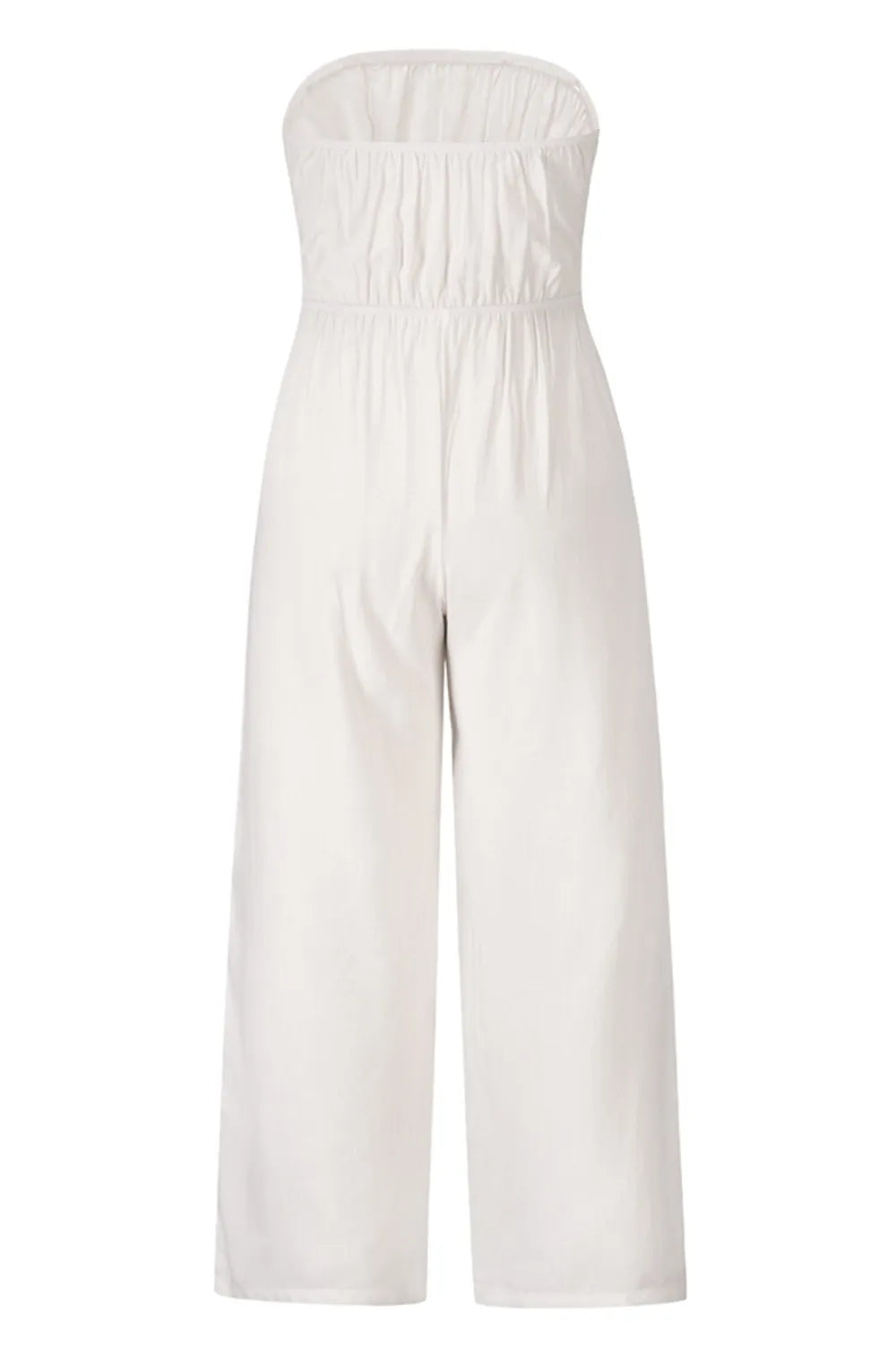 Tied Cutout Tube Wide Leg Jumpsuit - V.I.P Digital Presence