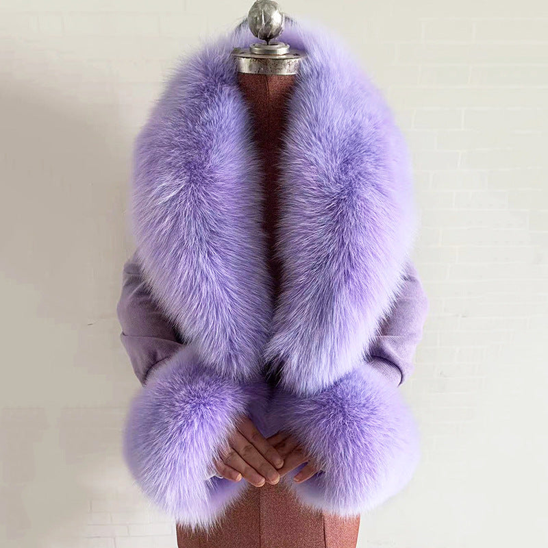 Real Fox Fur Horn Collar Fashion Fur Decorative Collar Jewelry - V.I.P Digital Presence