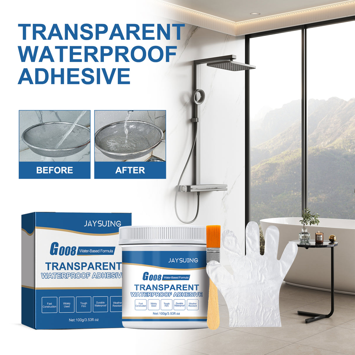 Transparent Waterproof Adhesive, Multi-functional Waterproof And Leakproof Sealing Paint For Household Kitchen And Bathroom Plumbing Roof Walls - V.I.P Digital Presence