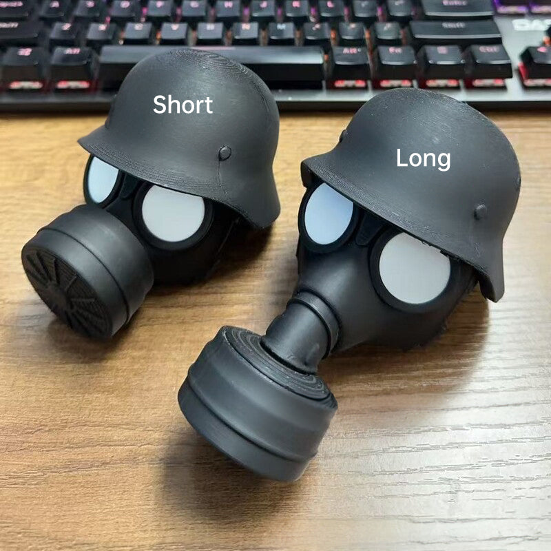 3D - printed trailer hitch cover with steel helmet and gas mask design. Protects the receiver tube from rusting. - V.I.P Digital Presence