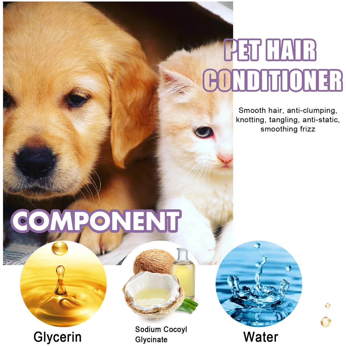 Pet Hair Conditioner, Fluffy Soft Not Knot Pet Pet Hair Clean Nursing Hair Cream - V.I.P Digital Presence