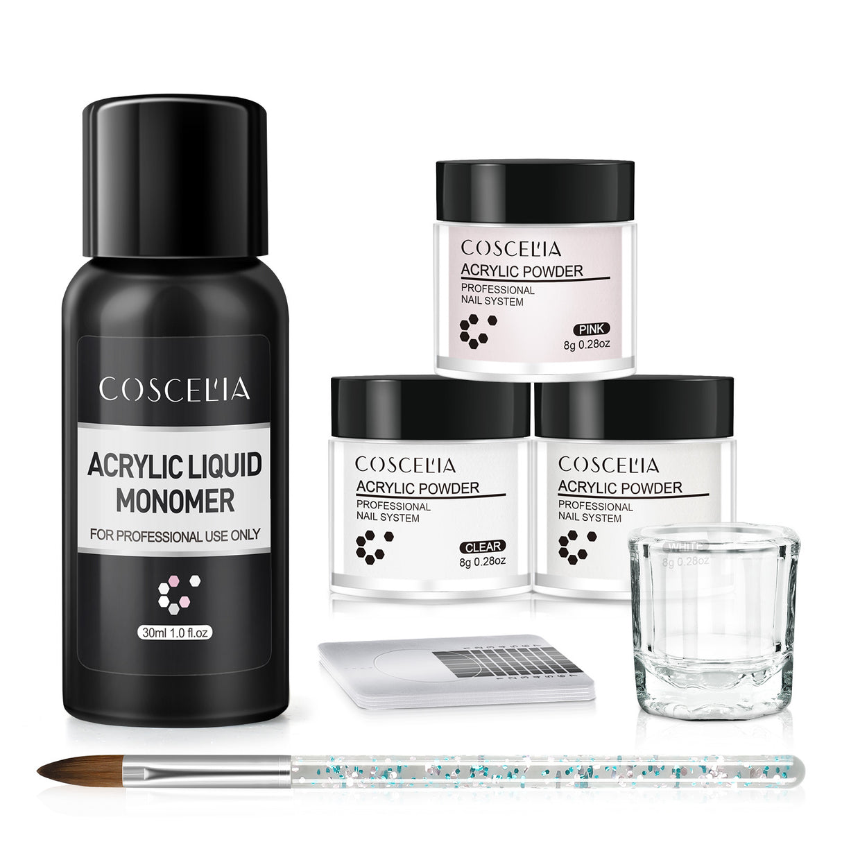 COSCELIA Crystal Powder 30ml Crystal Liquid Set Carved Extended Nail Art Beginner Crystal Nail Set - V.I.P Digital Presence