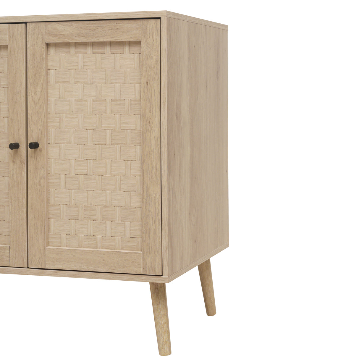 4 Door Accent Cabinet Sideboard Buffet Storage Cabinet with Adjustable Shelf for Entryway Living Room Bedroom - V.I.P Digital Presence