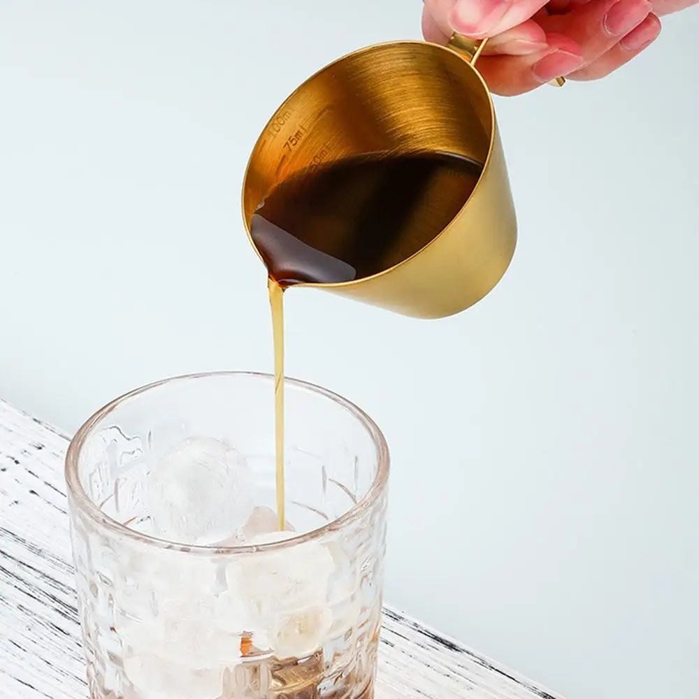 304 Stainless Steel Espresso Measuring Cup Small 100ml Espresso Shot Cup Dishwasher Safe V-Shaped Mouth - V.I.P Digital Presence