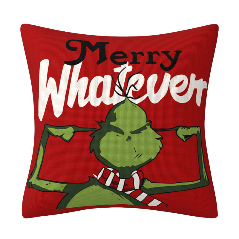 Grinch Christmas Pillow Cover Amazon Home Christmas Decoration Cushion Sofa Pillowcase - V.I.P Digital Presence