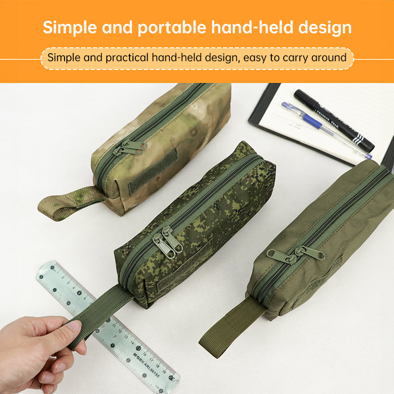 Cold War-era large-capacity tactical storage bag – versatile MOLLE-compatible pouch for students/stationery or tactical use. - V.I.P Digital Presence