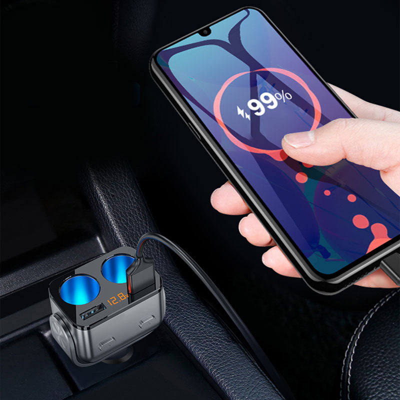 Car Cigarette Lighter Socket Splitter Charger Dual USB QC 3.0 Quick Charge 12V Auto Cigarette Lighter Sockets Power Adapter Plug - V.I.P Digital Presence