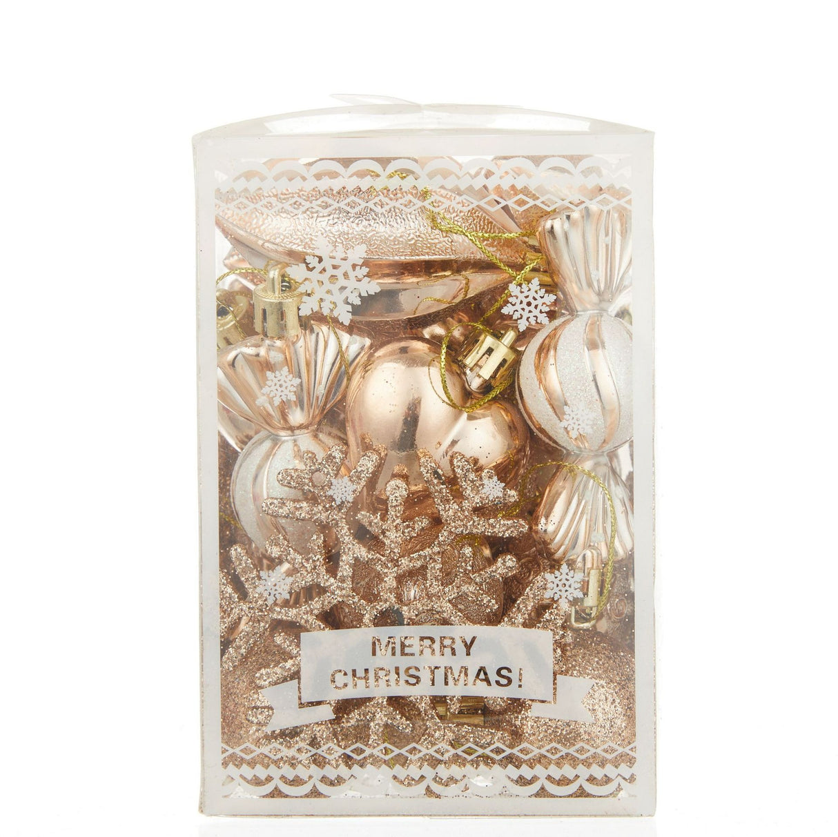 Christmas Ball Set 6cm Painted Alien Ball Powder Snowflake Set Box Christmas Supplies - V.I.P Digital Presence