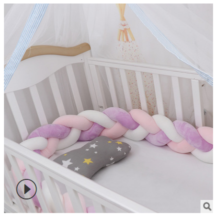 100cmBaby Bumper Bed Braid Knot Pillow Cushion Bumper for Infant Kids Crib Protector Cot Bumper Room Decor Anti-collision Bumper - V.I.P Digital Presence