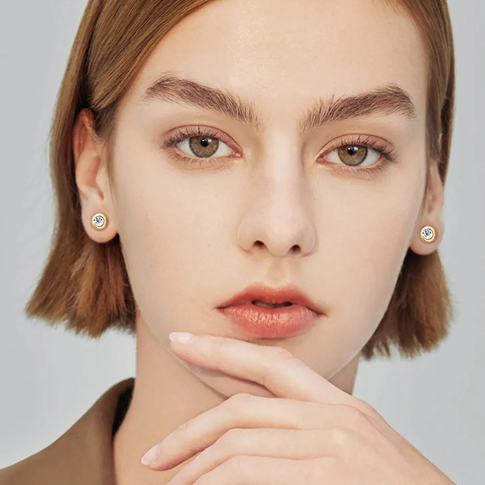 Moissanite 925 Sterling Silver Stud Earrings - V.I.P Digital Presence