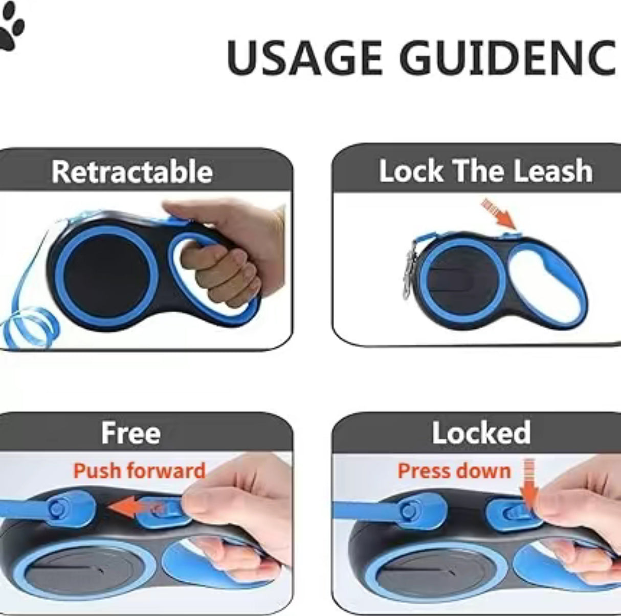 TwinPaw Retract Leash