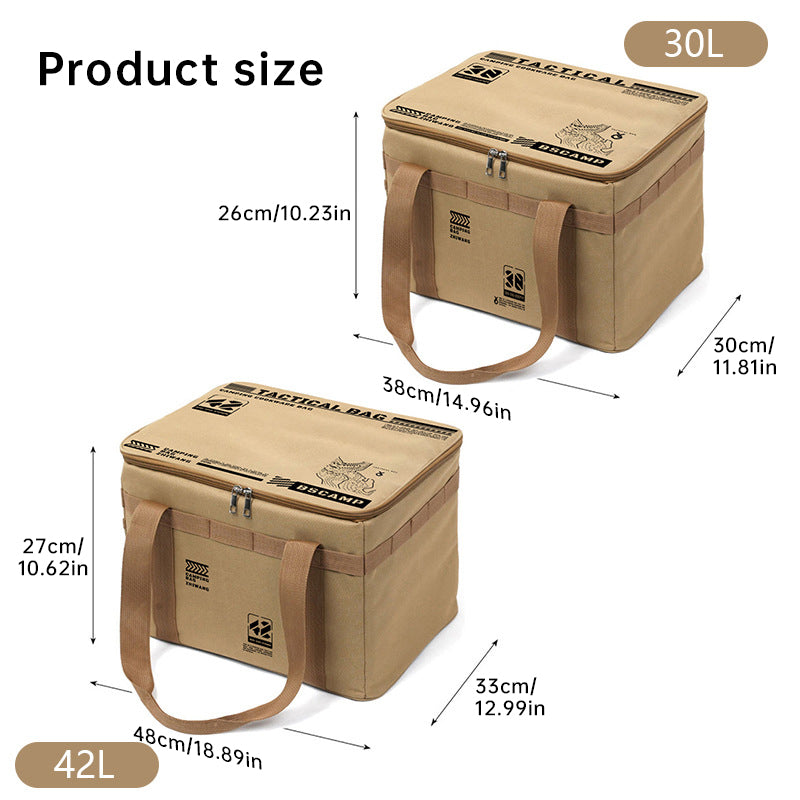 Outdoor storage bag, large - capacity foldable storage box, camping gear for picnic, portable, water - resistant - V.I.P Digital Presence