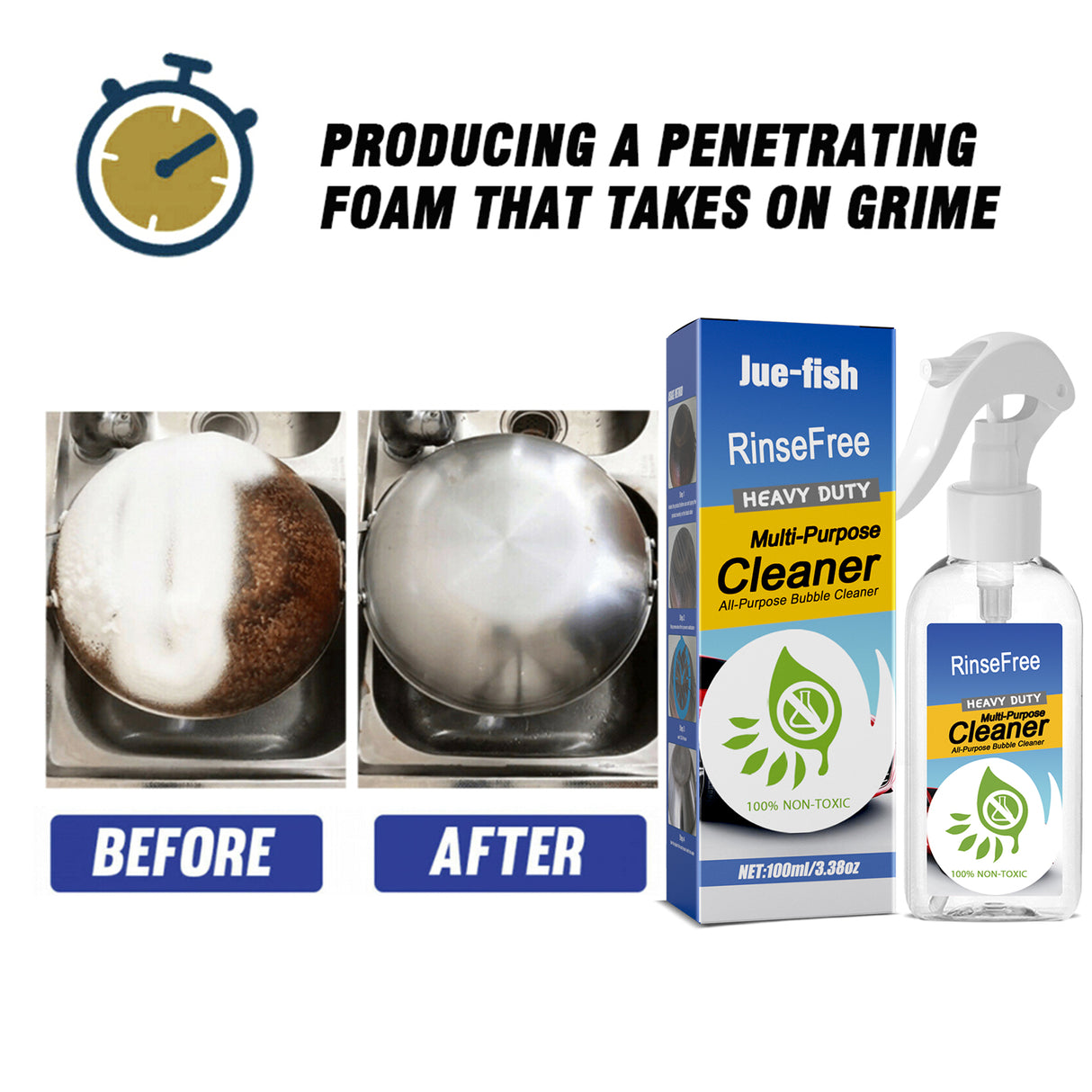 Mult-Purpose Cleaner, Cooktop Kitchen Utensils Multi-Purpose Oil Cleaning Agent - V.I.P Digital Presence