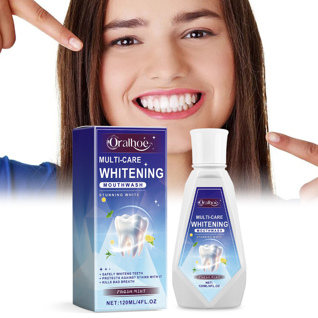 Triple Teeth Mouthwash, A Fresh Mint Daily Mild Odor Cleaning Teeth Mouthwash - V.I.P Digital Presence