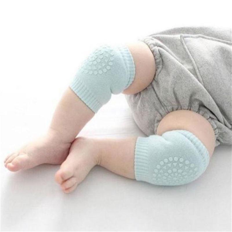 1Pair Soft Anti-slip Safety Crawling Elbow Cushion Knee Pad Semi-combed cotton terry dispensing Baby Infant Born Toddler Kids