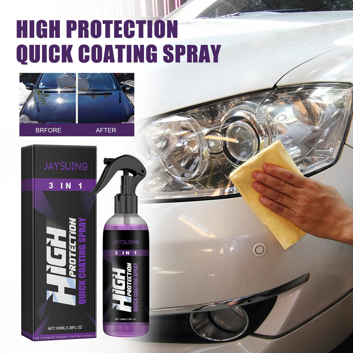 Purple Coating Agent Automotive Scratch Finish Cleaning Dust Reconditioning Polishing Maintenance Coating Agent - V.I.P Digital Presence
