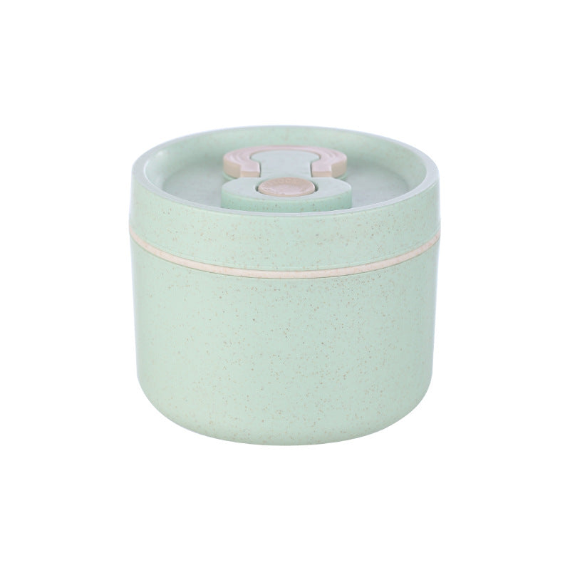 Sealed portable wheat straw insulated lunch box lunch box can be heated in microwave 650ml round lunch box - V.I.P Digital Presence