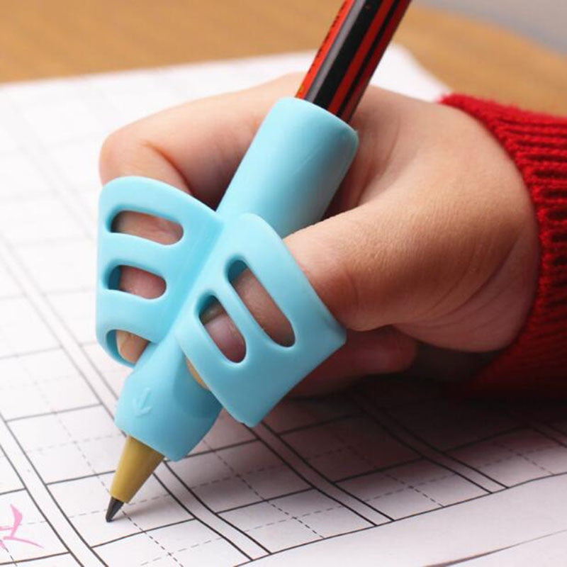 Two-Finger Pen Holder Silicone Baby Learning Writing Tool Correction Device Pencil Set Stationery 3 Piece Set Gift 2 Piece Fish - V.I.P Digital Presence