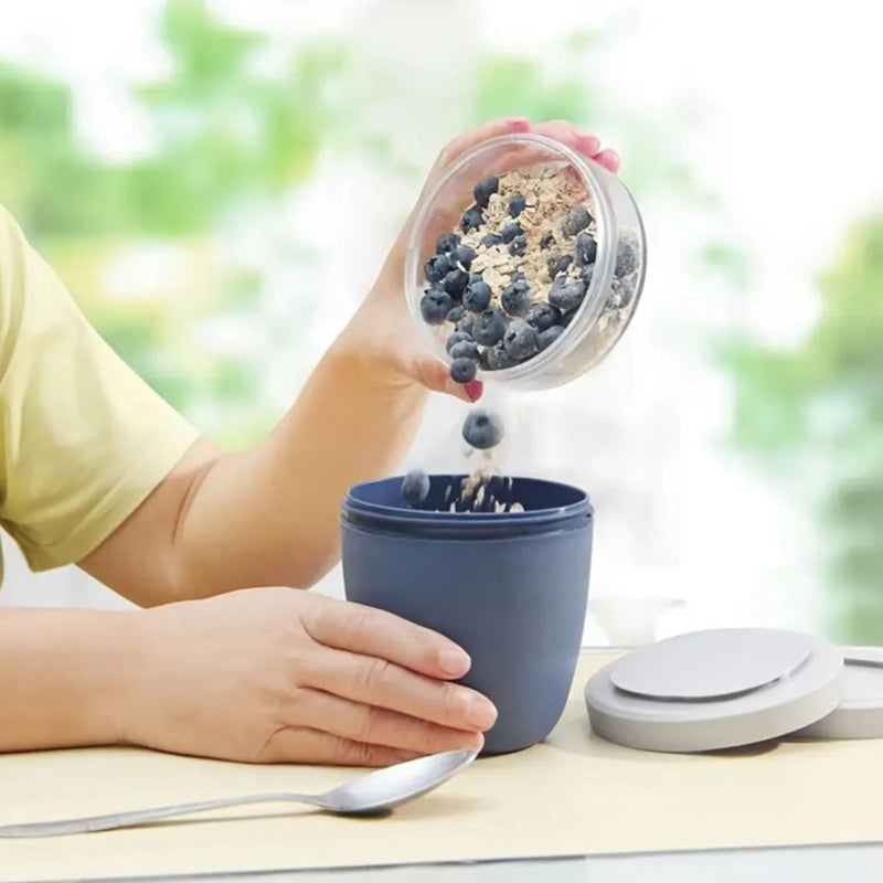 Portable Yogurt Cereal Cups with Lids. Ideal for Overnight Oats, DIY Salads & Parfaits. Great for Breakfast or Lunch - V.I.P Digital Presence