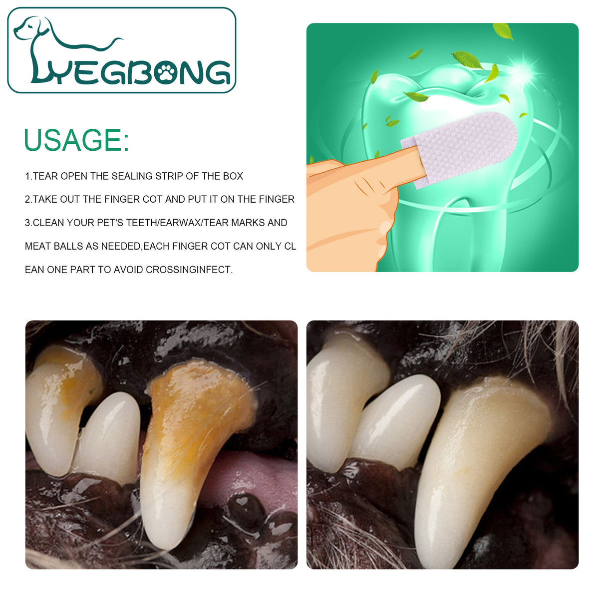 Pet Tooth Cleaning Finger Set Dog Cat Cleaning Tartar Stone Oral Cleaning Care - V.I.P Digital Presence