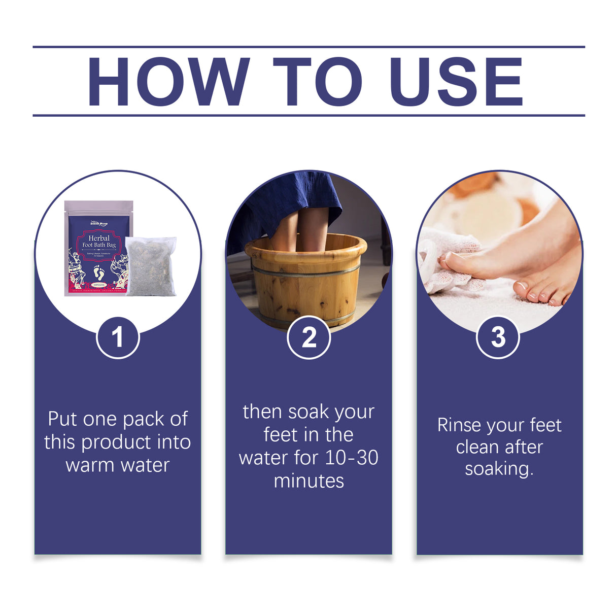 Herbal Foot Bath Pack Wormwood Extract Foot Soak Pack Gentle Foot Bath