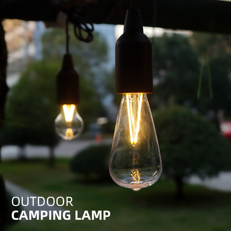 Luces portátiles para acampar al aire libre, iluminación retro, luces LED con cable, luces para carpas, luces navideñas para ambiente de camping, lámparas decorativas.