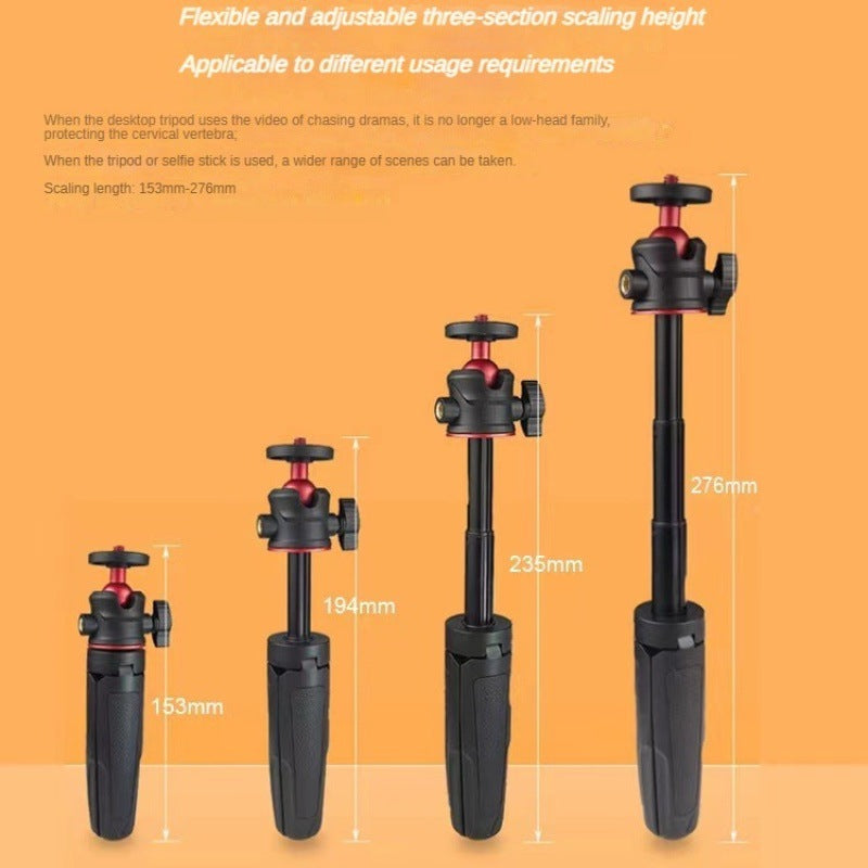 Mini desktop selfie stick tripod handheld photography live vlog camera mobile phone portable telescopic stand - V.I.P Digital Presence