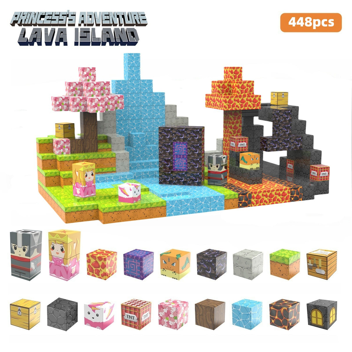 My Building World Magnetic Cube DIY Cherry Blossom Mountain Children's Educational Puzzle Assembly Toy Gift - V.I.P Digital Presence
