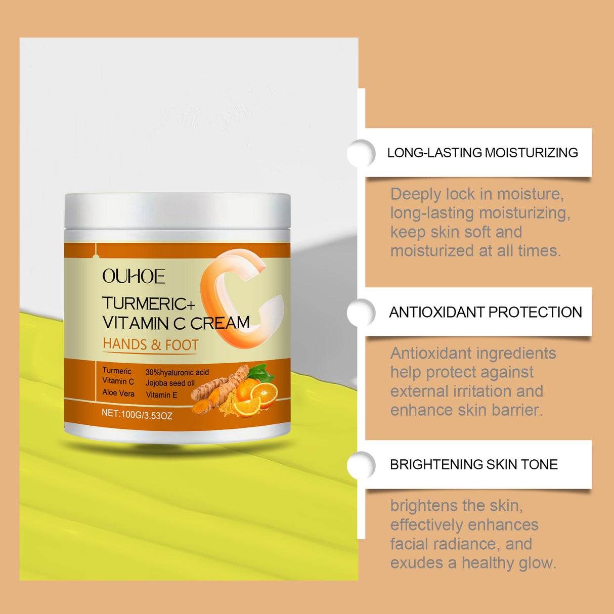 Vitamin C Firming Cream Gentle Moisturizing Moisturizing Firming Daily Apply Body Care Cream